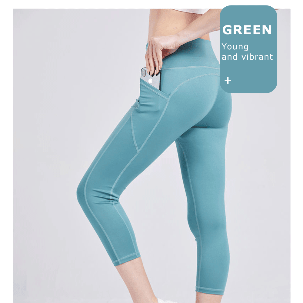 Super High Waist Yoga Pants for Women, Pockets Workout Running Capri  Leggings Pants with Tummy Control Non See Through – FANS SPORTS